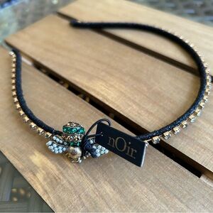 Noir Headband Hair accessories Christmas Rhinestone Black New